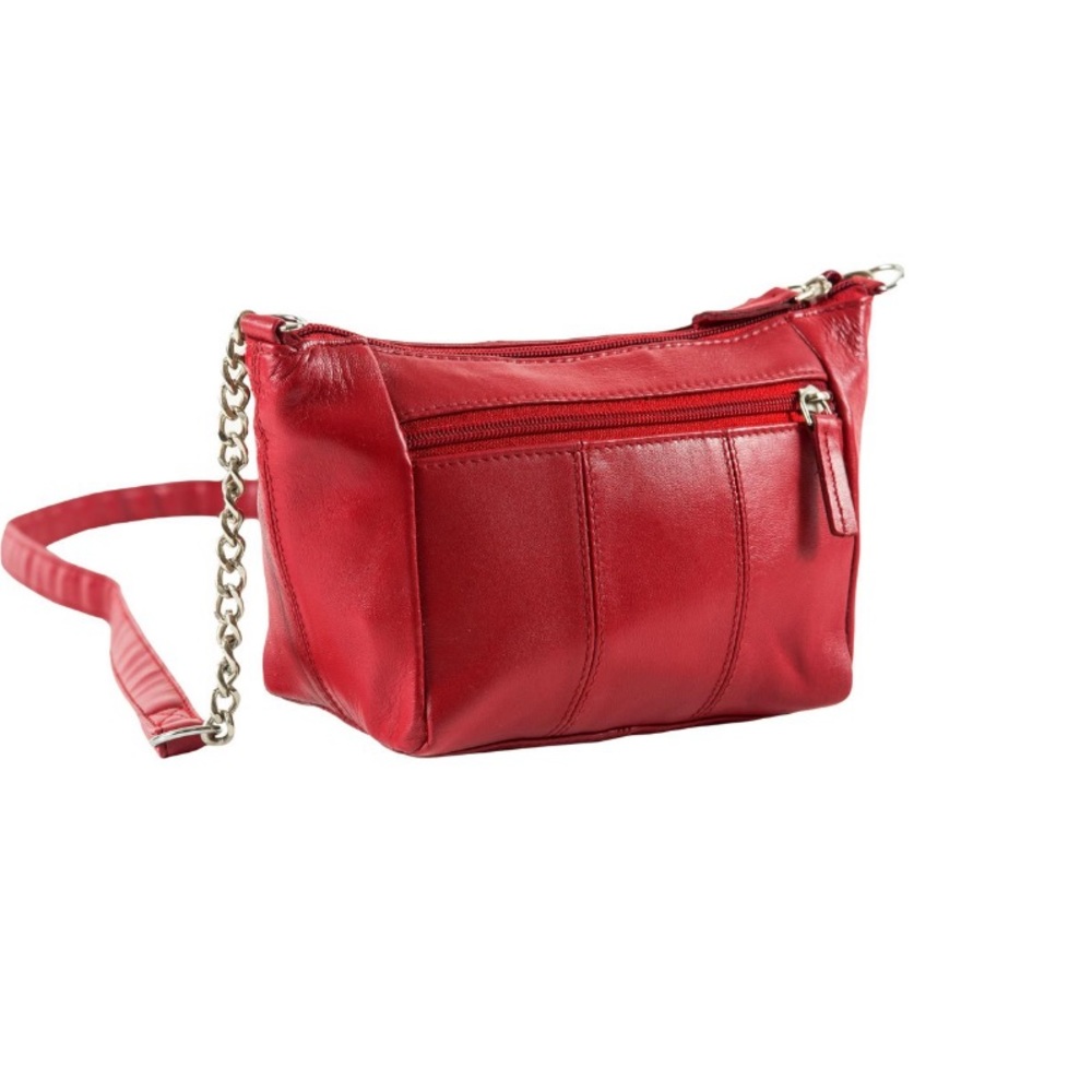 Champs red shoulder leather  bag / crossbody NEW